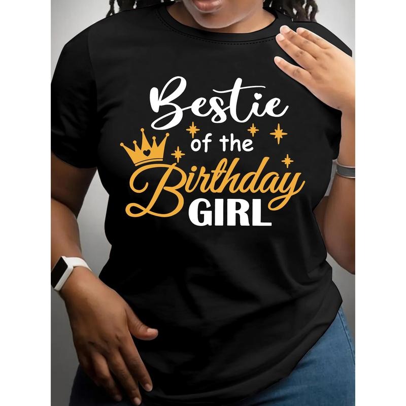 Bestie Girl Print Short Sleeve Crew Neck Casual Top - Adult & Kids T-Shirts, Sweatshirts & Hoodies apparel design preview 1