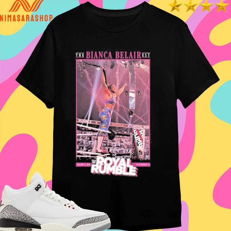 Bianca Belair Royal Rumble The Est 2021 - Adult & Kids T-Shirts, Sweatshirts & Hoodies apparel design preview 1