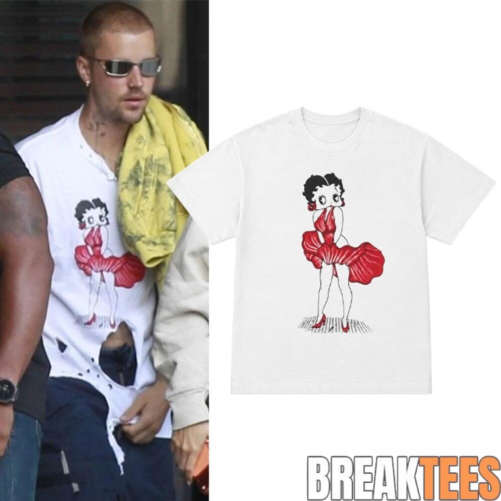 Bieber Justin Betty Boop Marilyn Monroe In Los - Adult & Kids T-Shirts, Sweatshirts & Hoodies apparel design preview 1