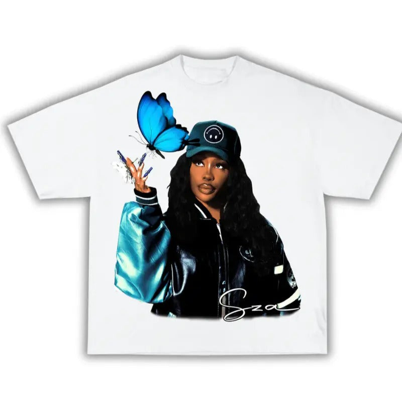Big Face SZA Solana Classic Cotton Top - Adult & Kids T-Shirts, Sweatshirts & Hoodies apparel design preview 1