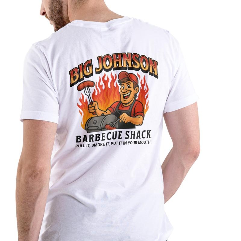 Big Johnson Barbecue Shack Funny Vintage Cotton Pull - Adult & Kids T-Shirts, Sweatshirts & Hoodies apparel design preview 1
