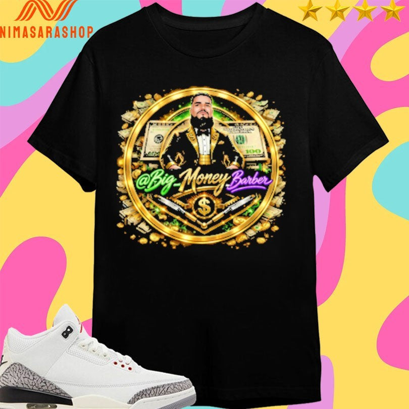 Big Money Barbershop New Logo - Adult & Kids T-Shirts, Sweatshirts & Hoodies apparel design preview 1