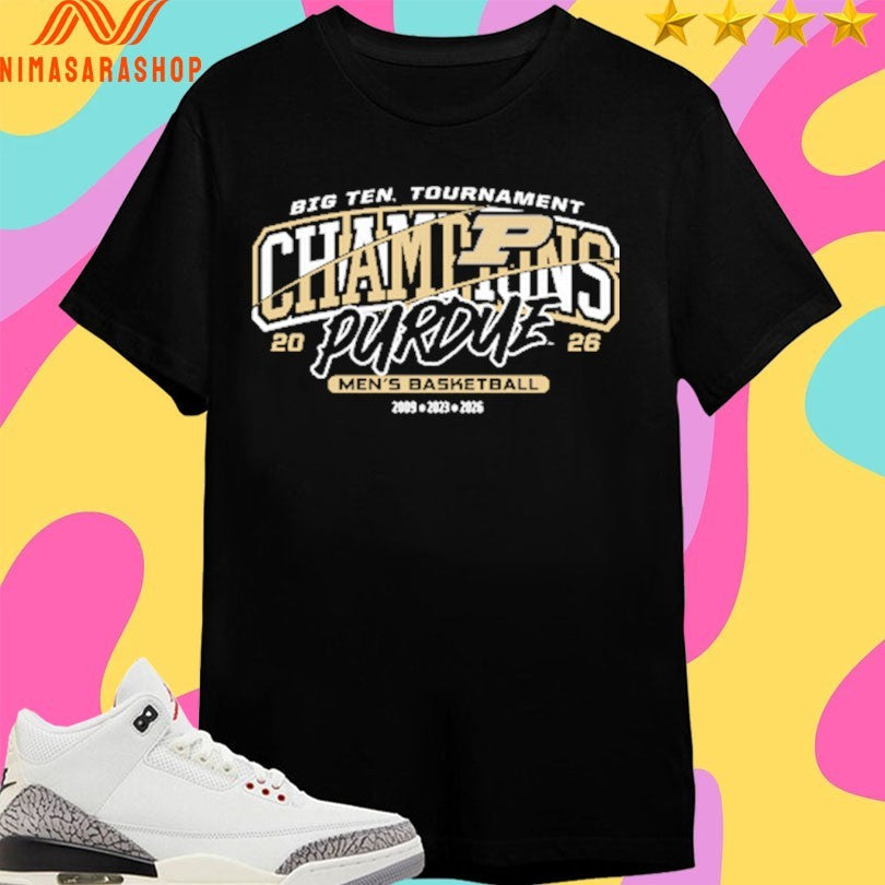 Big Ten Tournament Champions Purdue Men’s - Adult & Kids T-Shirts, Sweatshirts & Hoodies apparel design preview 1