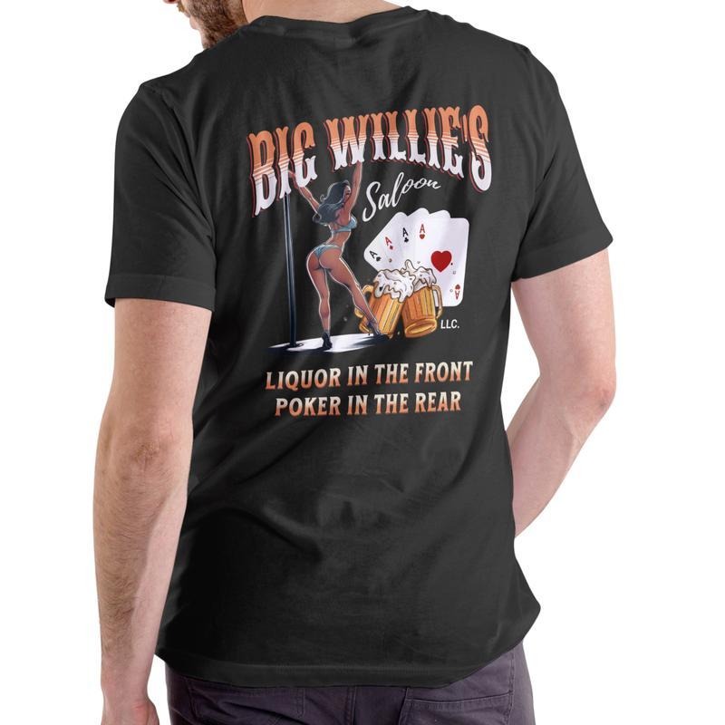 Big Willie'S Saloon Heavyweight Cotton Short Sleeve - Adult & Kids T-Shirts, Sweatshirts & Hoodies apparel design preview 1