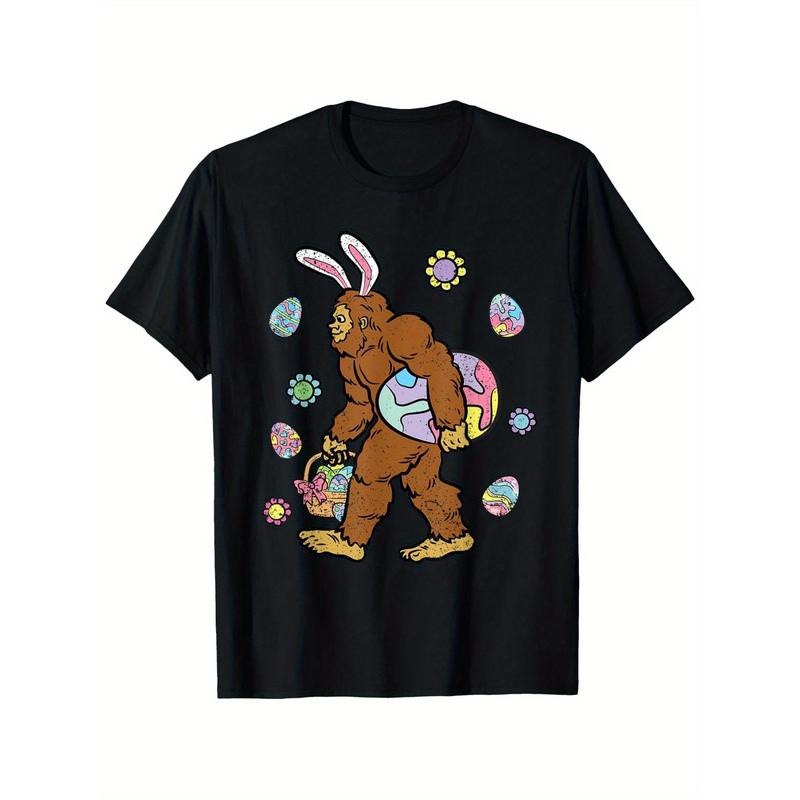 Big Foot Egg Hunting Easter Bunny Ears Spring Ramadan - Adult & Kids T-Shirts, Sweatshirts & Hoodies apparel design preview 1