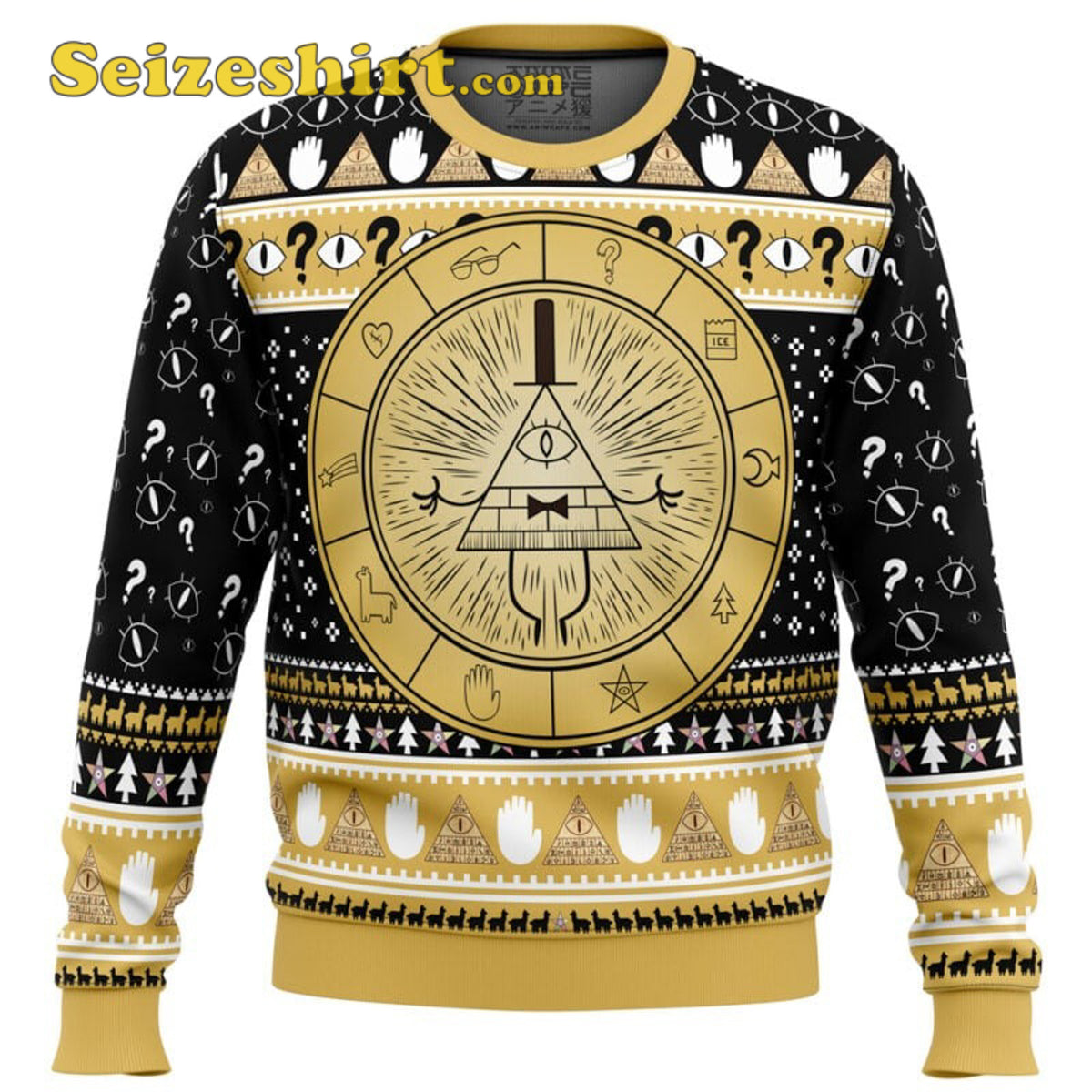 Bill Cipher Gravity Falls Ugly Christmas Colorful Ugly Christmas Sweater - Holiday Gift product image