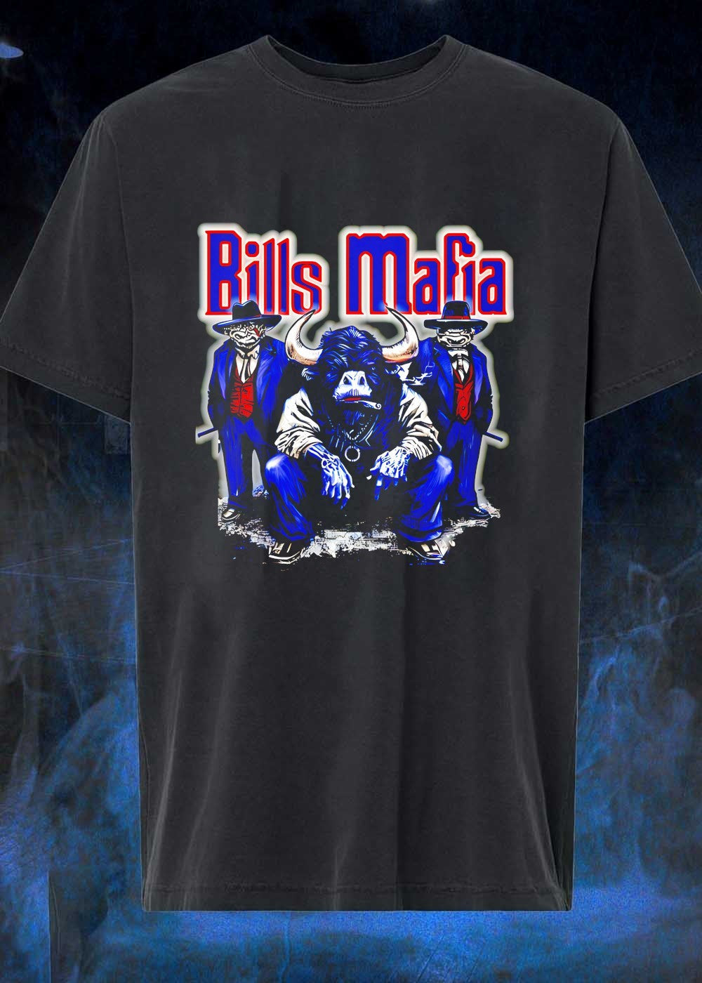 Bills Mafia Apparel Buffalo Bull Gangster Trio - Adult & Kids T-Shirts, Sweatshirts & Hoodies apparel design preview 1