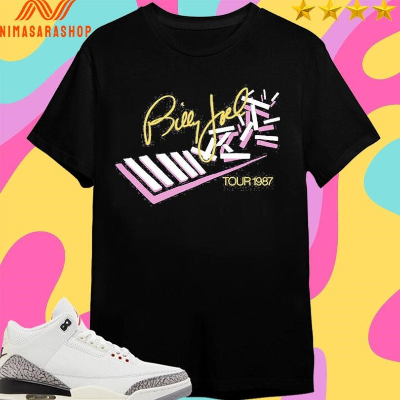 Billy Joel Tour 1987 - Adult & Kids T-Shirts, Sweatshirts & Hoodies apparel design preview 1