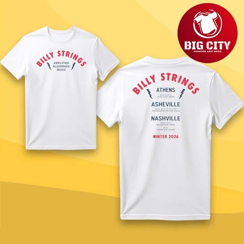 Billy Strings Amplified Bluegrass Two Sided - Adult & Kids T-Shirts, Sweatshirts & Hoodies apparel design preview 1