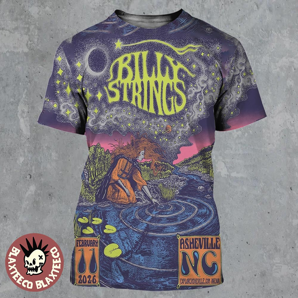 Billy Strings Asheville North Carolina 2026 Night 2 - Adult & Kids T-Shirts, Sweatshirts & Hoodies apparel design preview 1