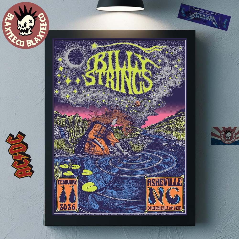 Billy Strings Asheville North Carolina 2026 Night 2 - Adult & Kids T-Shirts, Sweatshirts & Hoodies apparel design preview 1