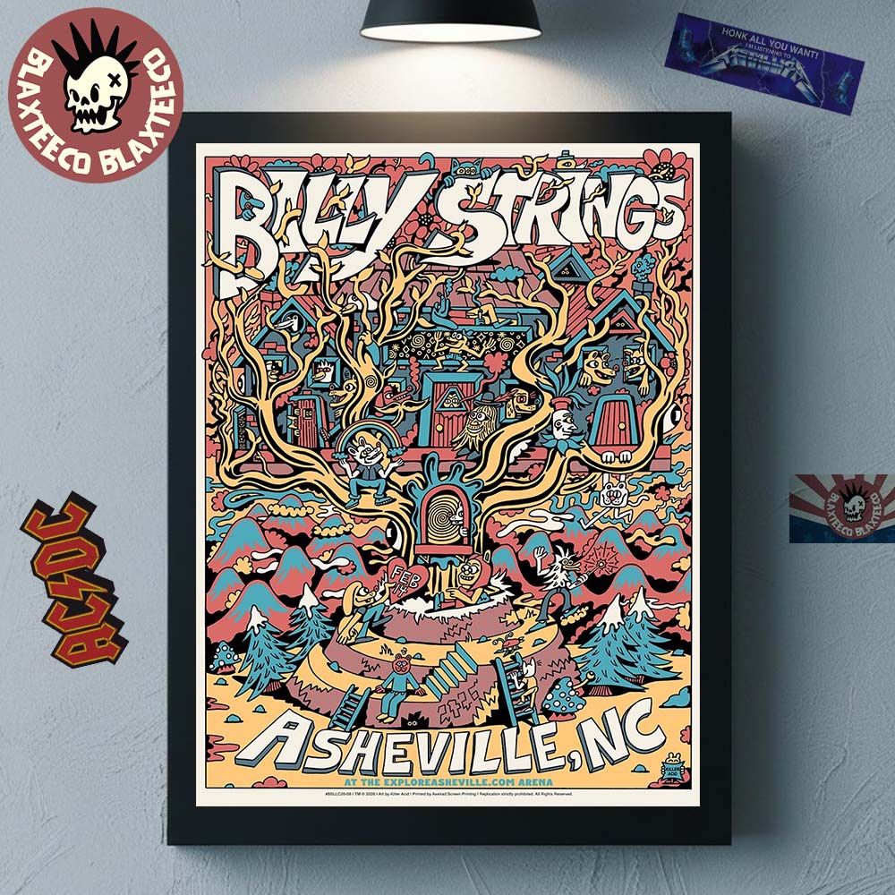 Billy Strings Asheville North Carolina 2026 Night 4 - Adult & Kids T-Shirts, Sweatshirts & Hoodies apparel design preview 1