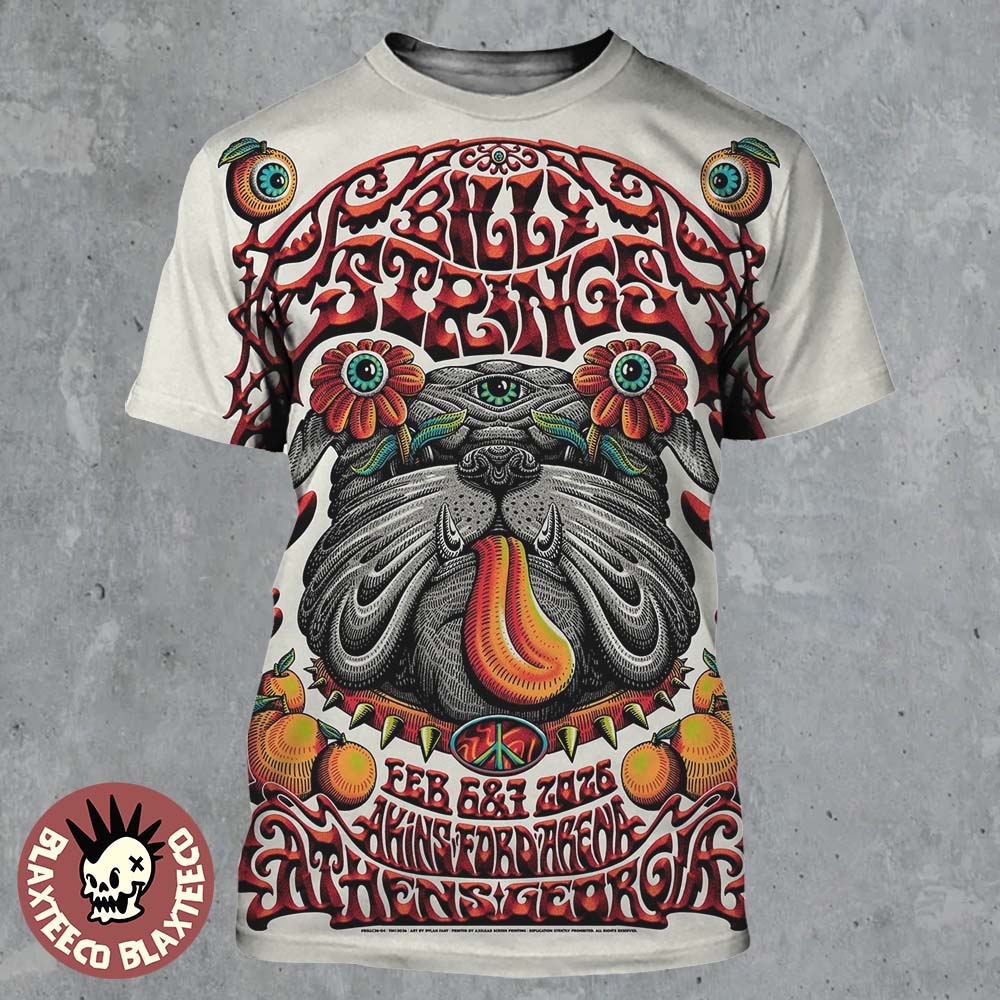 Billy Strings Athens Georgia 2026 Dual Night Poster - Adult & Kids T-Shirts, Sweatshirts & Hoodies apparel design preview 1
