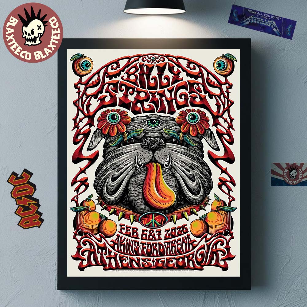 Billy Strings Athens Georgia 2026 Dual Night Poster - Adult & Kids T-Shirts, Sweatshirts & Hoodies apparel design preview 1