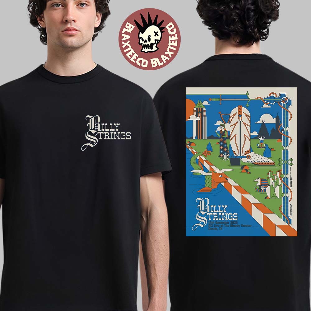 Billy Strings Austin Texas 2025 Night 2 Poster At ACL - Adult & Kids T-Shirts, Sweatshirts & Hoodies apparel design preview 1