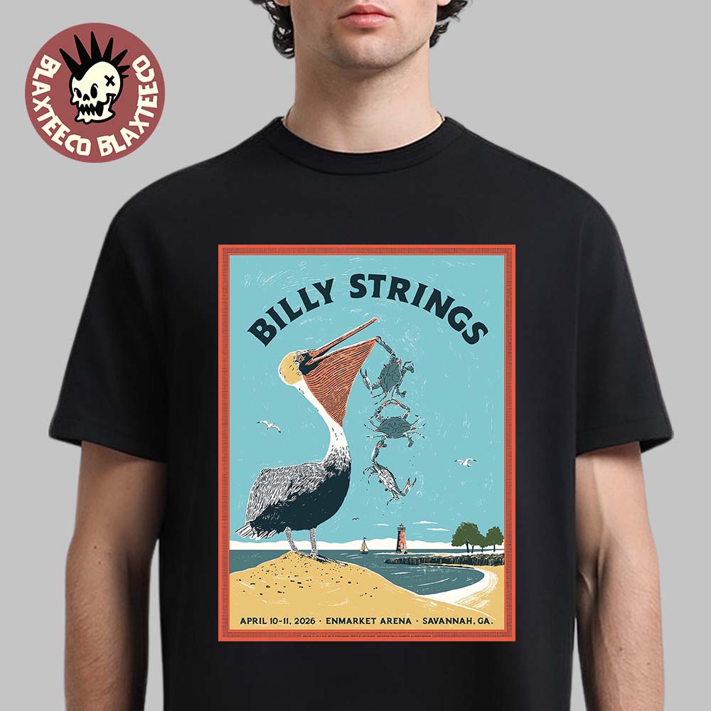 Billy Strings Savannah Georgia 2026 Dual Night Venue - Adult & Kids T-Shirts, Sweatshirts & Hoodies apparel design preview 1