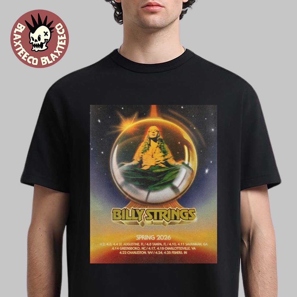Billy Strings Spring 2026 Tour On April North America - Adult & Kids T-Shirts, Sweatshirts & Hoodies apparel design preview 1