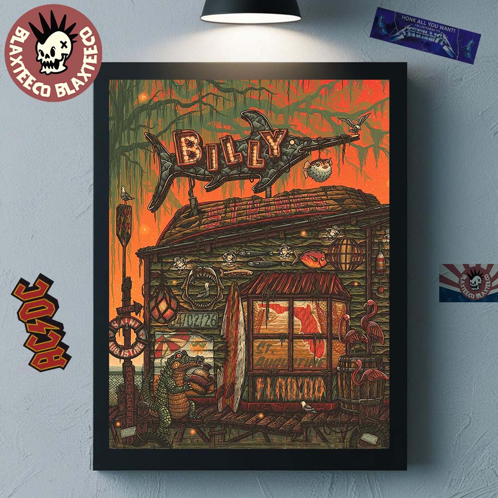 Billy Strings Spring St. Augustine Florida 2026 Night - Adult & Kids T-Shirts, Sweatshirts & Hoodies apparel design preview 1