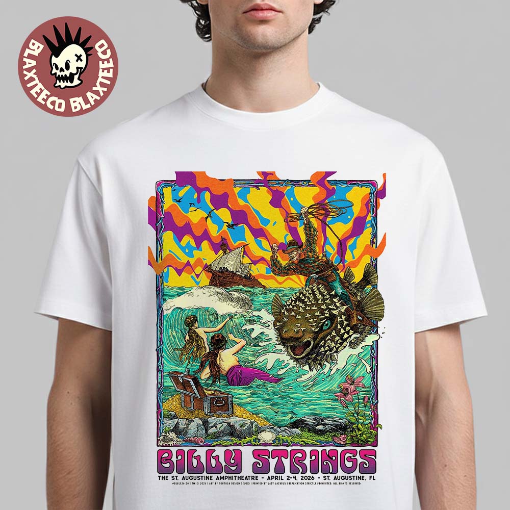 Billy Strings St. Augustine Florida 2026 All Date Gig - Adult & Kids T-Shirts, Sweatshirts & Hoodies apparel design preview 1