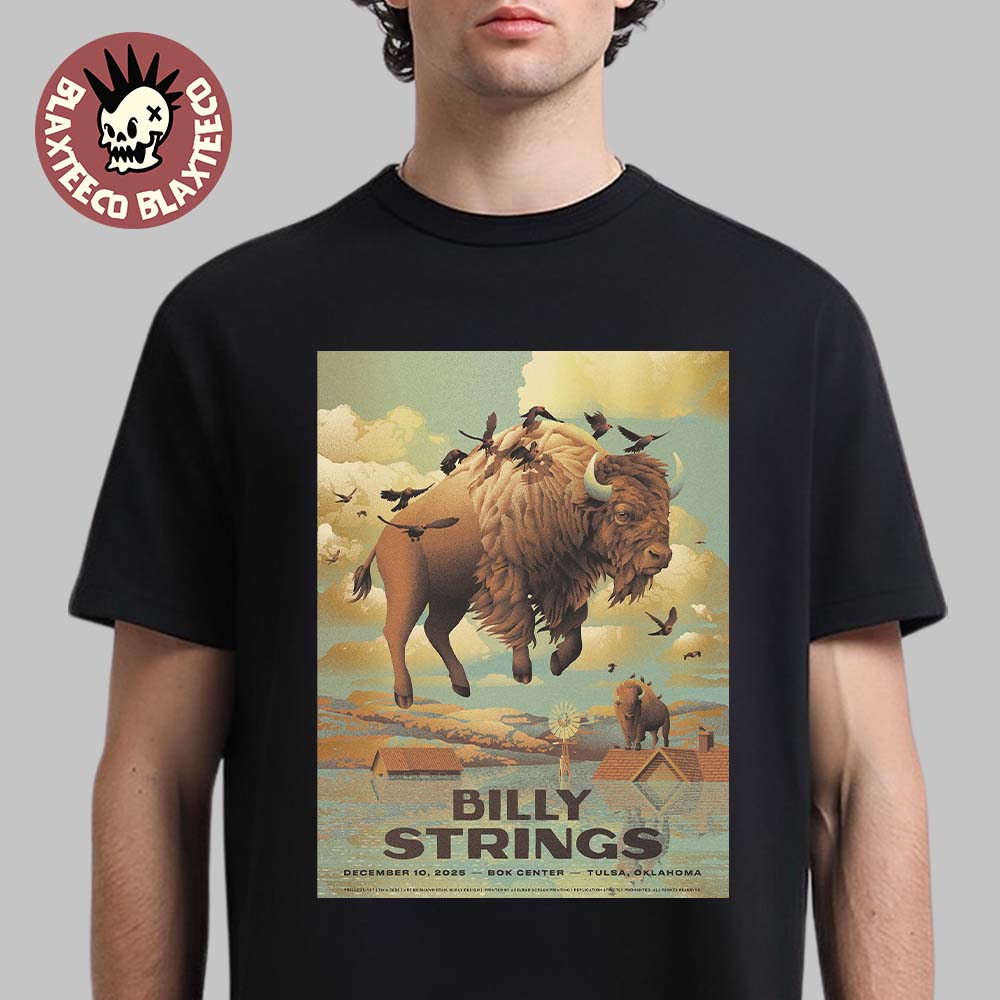 Billy Strings Tulsa Oklahoma 2025 Event Poster At Bok - Adult & Kids T-Shirts, Sweatshirts & Hoodies apparel design preview 1