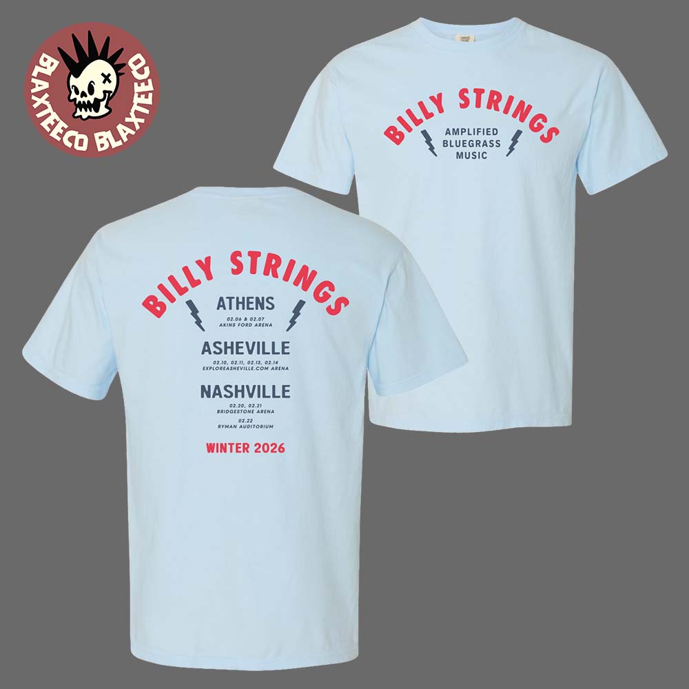 Billy Strings Winter 2026 Tour Merch Amplified - Adult & Kids T-Shirts, Sweatshirts & Hoodies apparel design preview 1