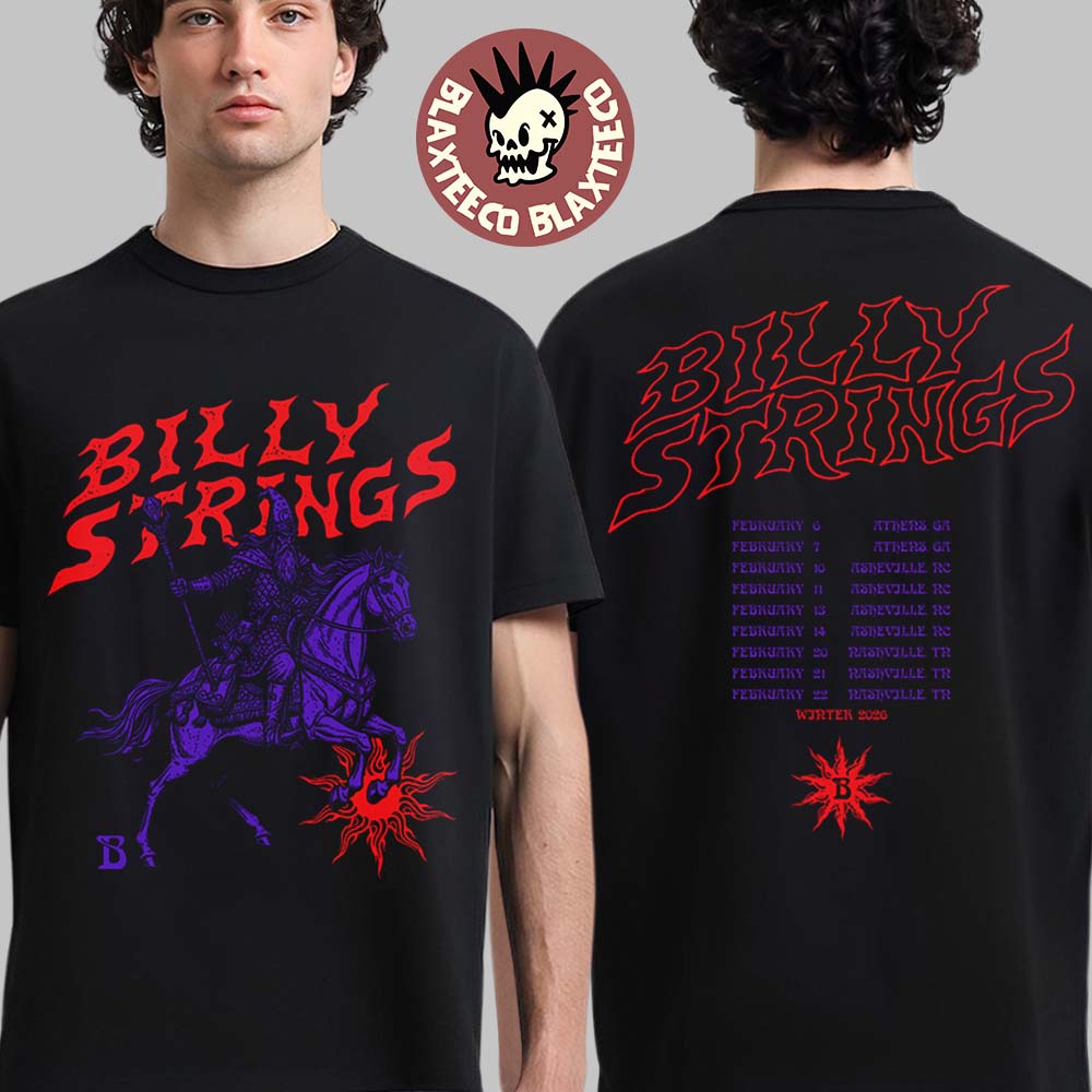 Billy Strings Winter 2026 Tour Merch Knight's Tale - Adult & Kids T-Shirts, Sweatshirts & Hoodies apparel design preview 1