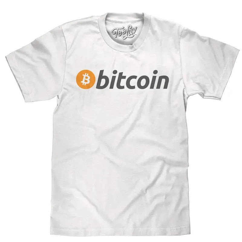 Bitcoin Cryptocurrency Logo White - Adult & Kids T-Shirts, Sweatshirts & Hoodies apparel design preview 1