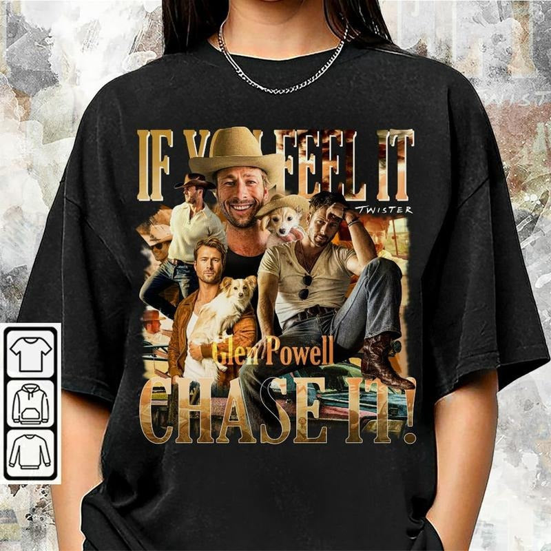 BlAckstyle Limited If You Feel Chase Glen Powell - Adult & Kids T-Shirts, Sweatshirts & Hoodies apparel design preview 1
