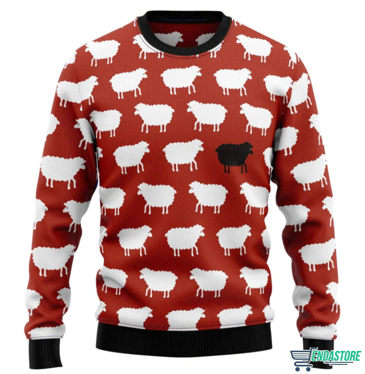 Black And White Sheep 3D Christmas Sweater - Holiday Gift product image