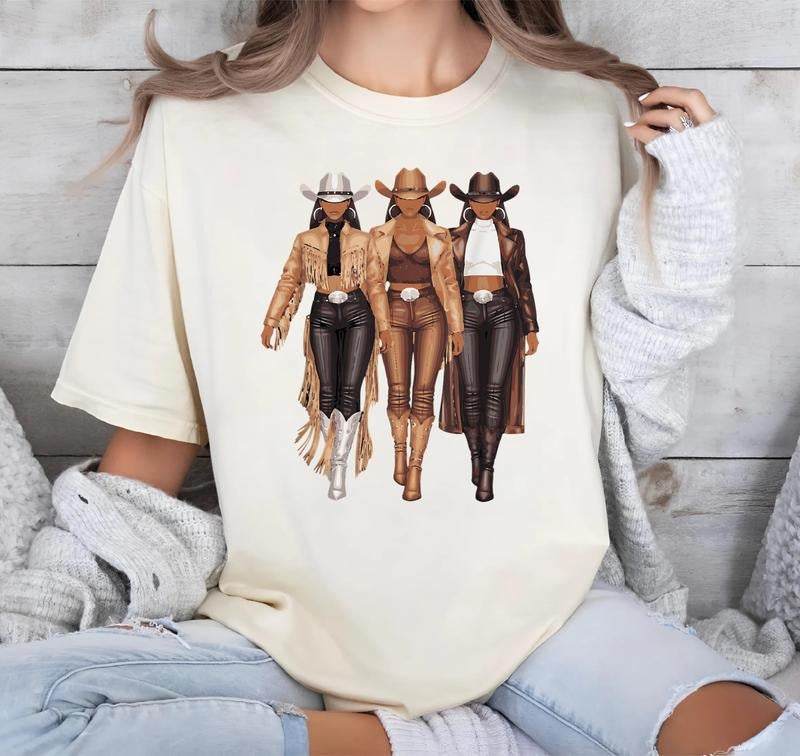 Black Cowgirl Western Rodeo Country Juneteenth - Adult & Kids T-Shirts, Sweatshirts & Hoodies apparel design preview 1