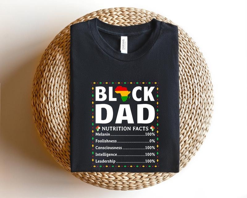 Black Father Nutritional Facts Dad Best - Adult & Kids T-Shirts, Sweatshirts & Hoodies apparel design preview 1