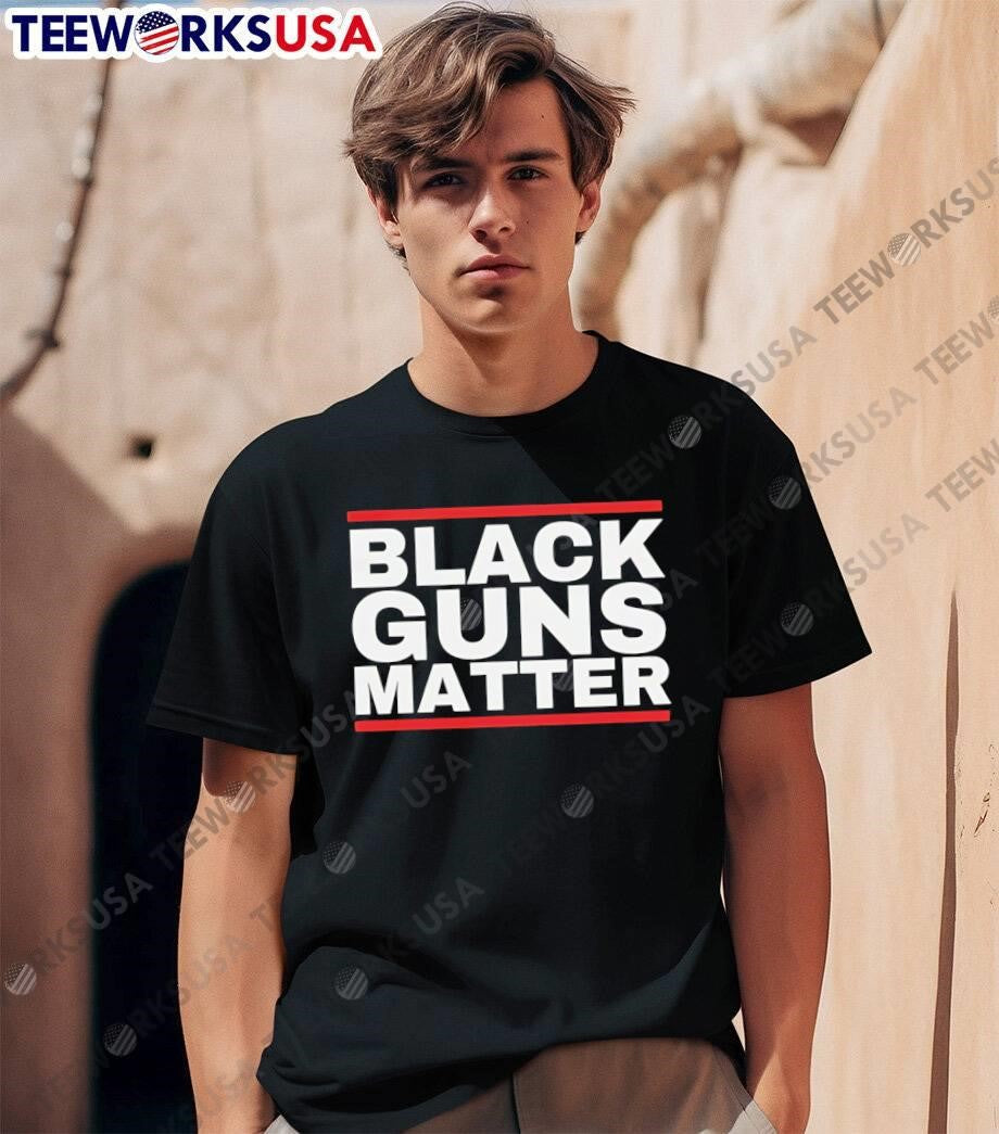 Black Guns Matter Red Line Logo - Adult & Kids T-Shirts, Sweatshirts & Hoodies apparel design preview 1