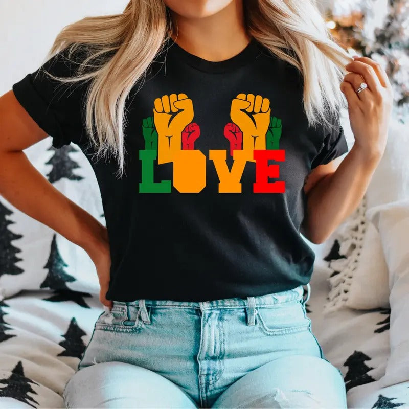 Black History Love Culture Empowerment Awareness - Adult & Kids T-Shirts, Sweatshirts & Hoodies apparel design preview 1