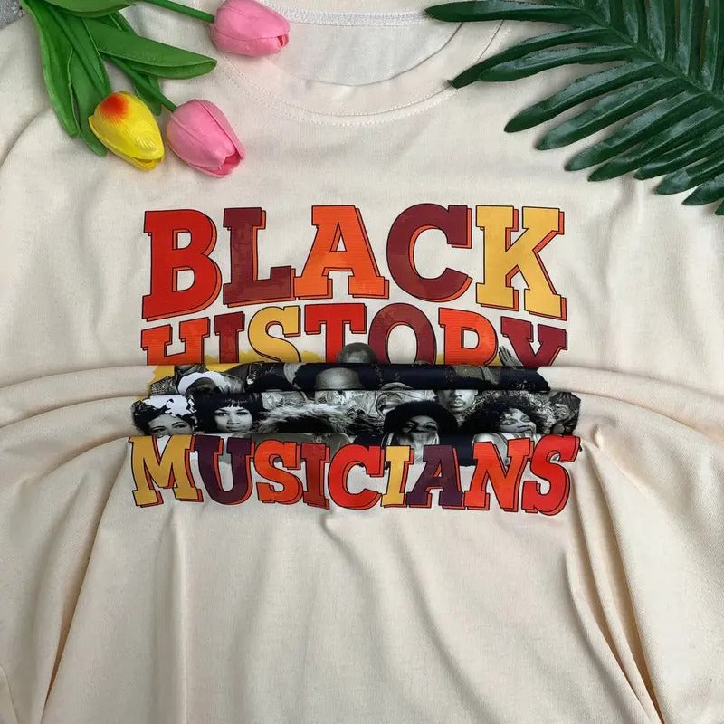 Black History Musicians Rap Hip Hop Music Lover Fan - Adult & Kids T-Shirts, Sweatshirts & Hoodies apparel design preview 1