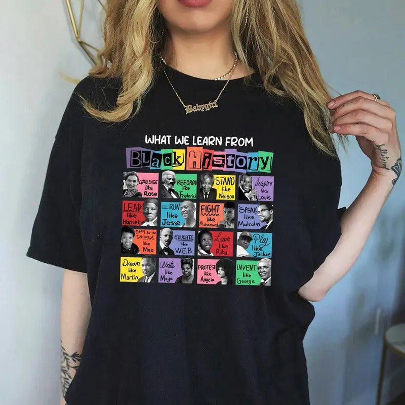 Black History What We Learn Lives Month Human Rights - Adult & Kids T-Shirts, Sweatshirts & Hoodies apparel design preview 1