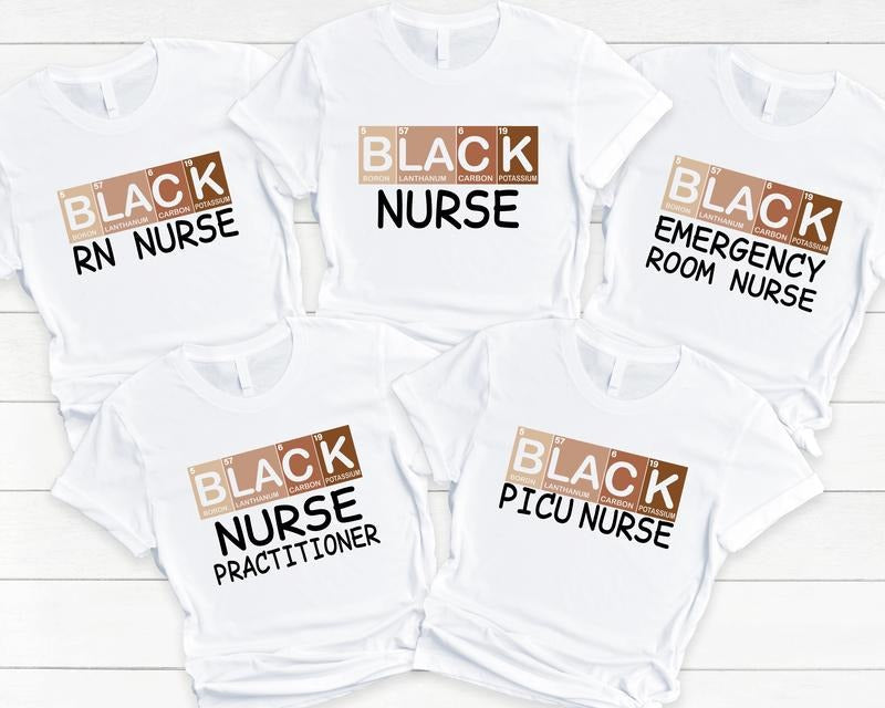 Black Nurse Crew Personalized History Month Nursing - Adult & Kids T-Shirts, Sweatshirts & Hoodies apparel design preview 1