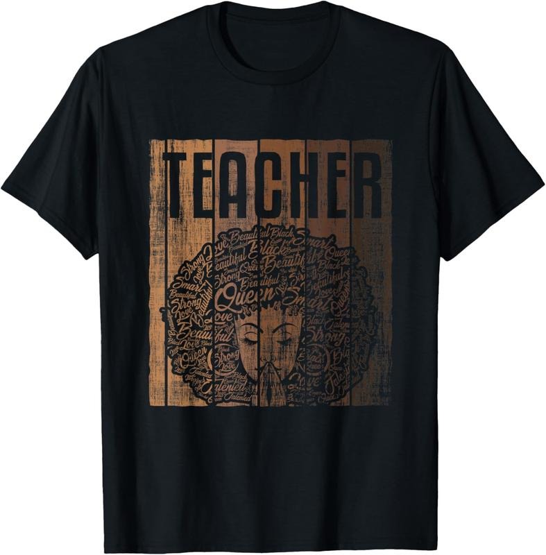 Black Woman Teacher Afro African American Melanin - Adult & Kids T-Shirts, Sweatshirts & Hoodies apparel design preview 1