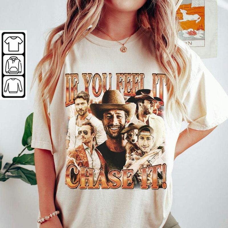 Blackstyle Vintage If You Feel Chase Glen Powell - Adult & Kids T-Shirts, Sweatshirts & Hoodies apparel design preview 1