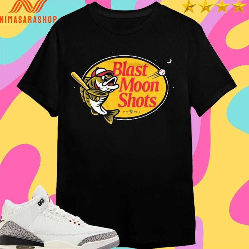 Blast Moon Shots Fish Baseball - Adult & Kids T-Shirts, Sweatshirts & Hoodies apparel design preview 1