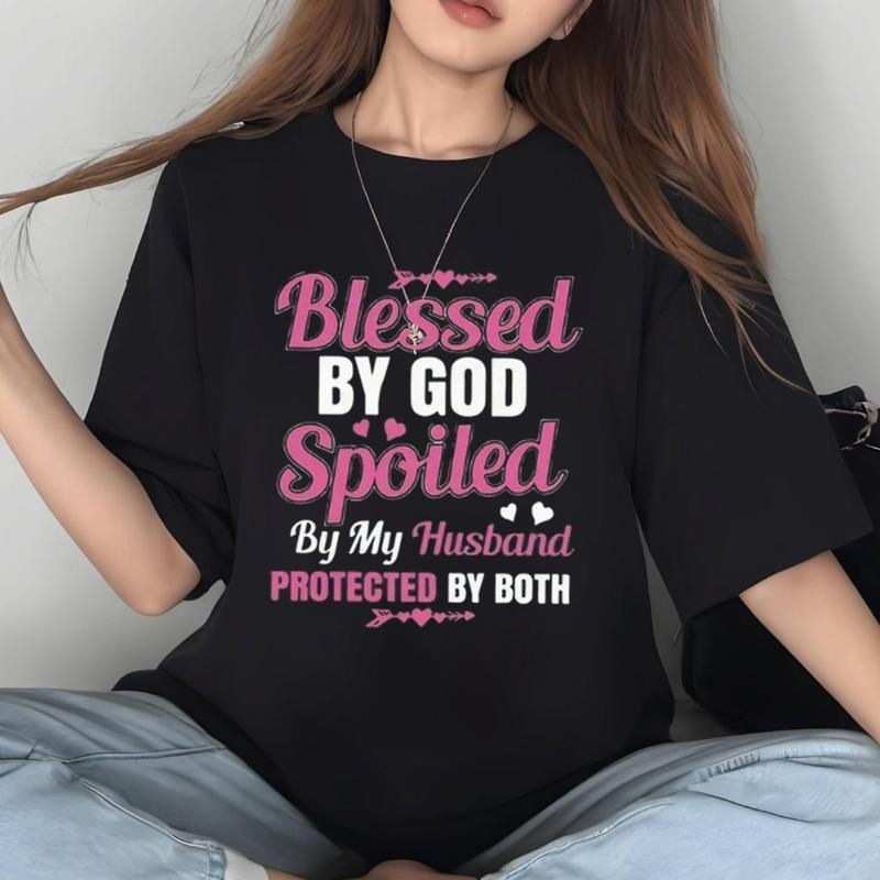 Blessed God Spoiled My Husband Protected Both Pure - Adult & Kids T-Shirts, Sweatshirts & Hoodies apparel design preview 1