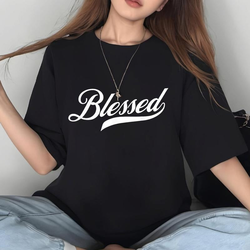 Blessed Jesus Casual Crew Neck Short Sleeve Tops - Adult & Kids T-Shirts, Sweatshirts & Hoodies apparel design preview 1