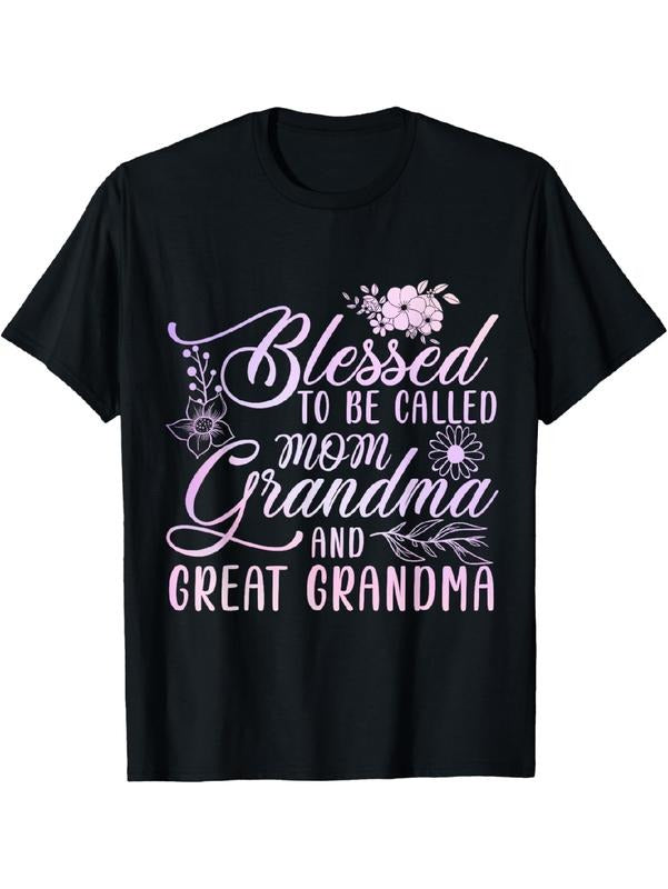 Blessed Be Called Mom Grandma Great Flower Summer - Adult & Kids T-Shirts, Sweatshirts & Hoodies apparel design preview 1