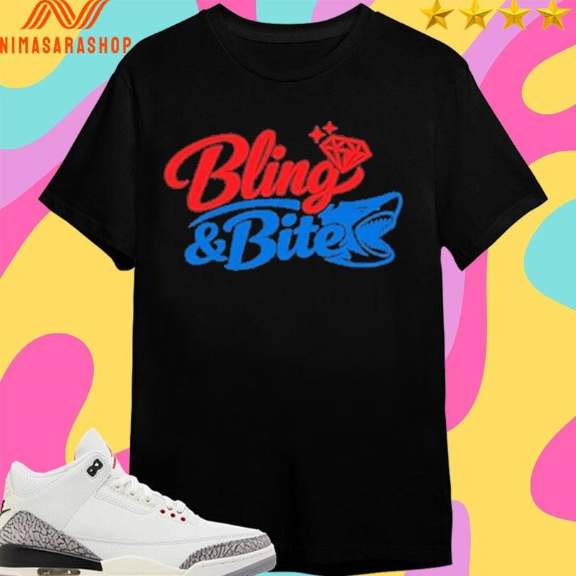 Bling And Bite Shark - Adult & Kids T-Shirts, Sweatshirts & Hoodies apparel design preview 1