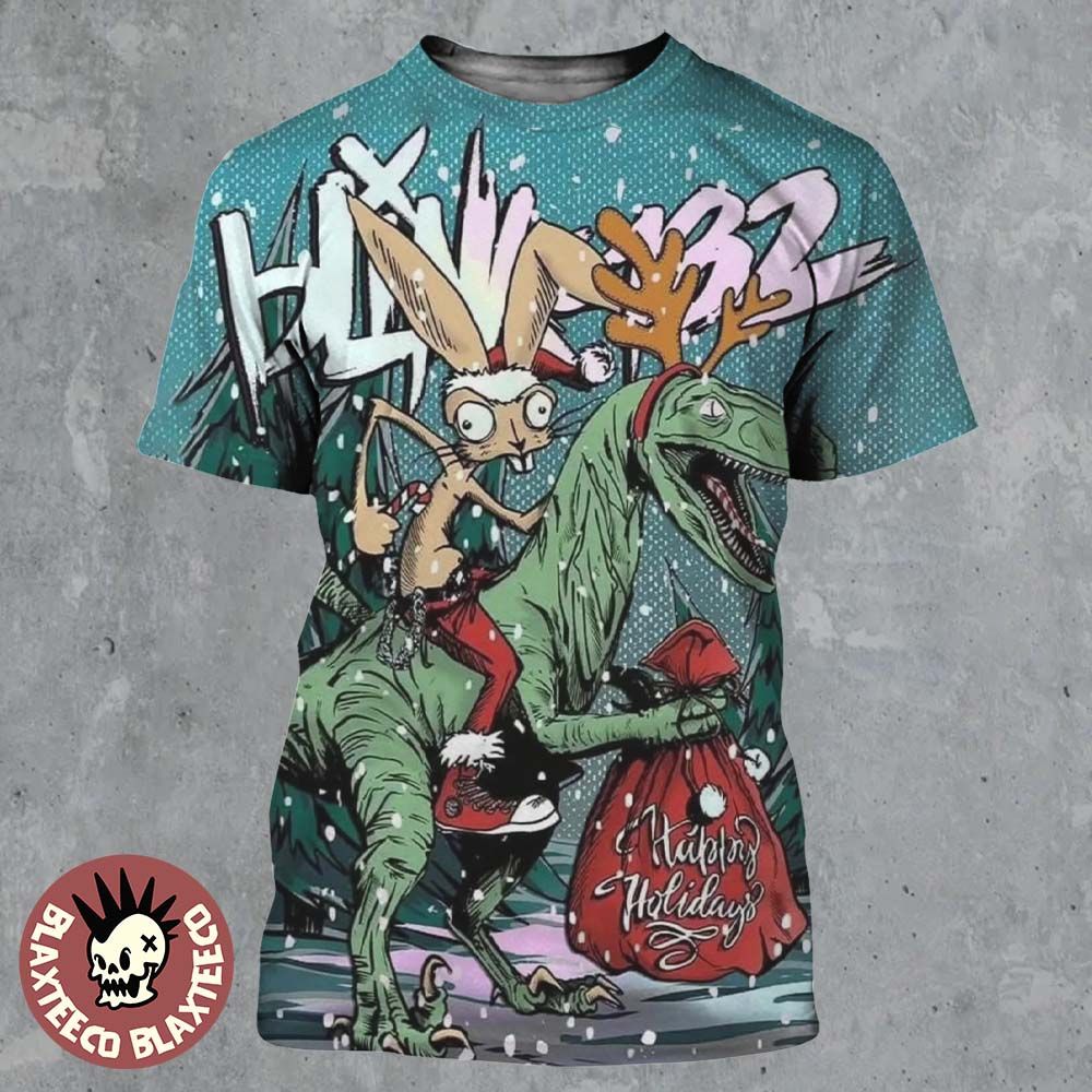 Blink 182 Happy Holidays 2025 Merry Xmas Rabbit - Adult & Kids T-Shirts, Sweatshirts & Hoodies apparel design preview 1