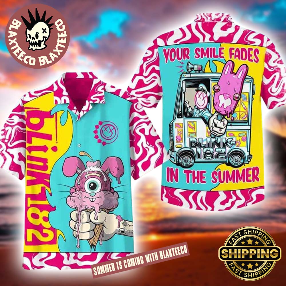 Blink 182 Ice Cream Your Smile Fades In The Summer - Adult & Kids T-Shirts, Sweatshirts & Hoodies apparel design preview 1
