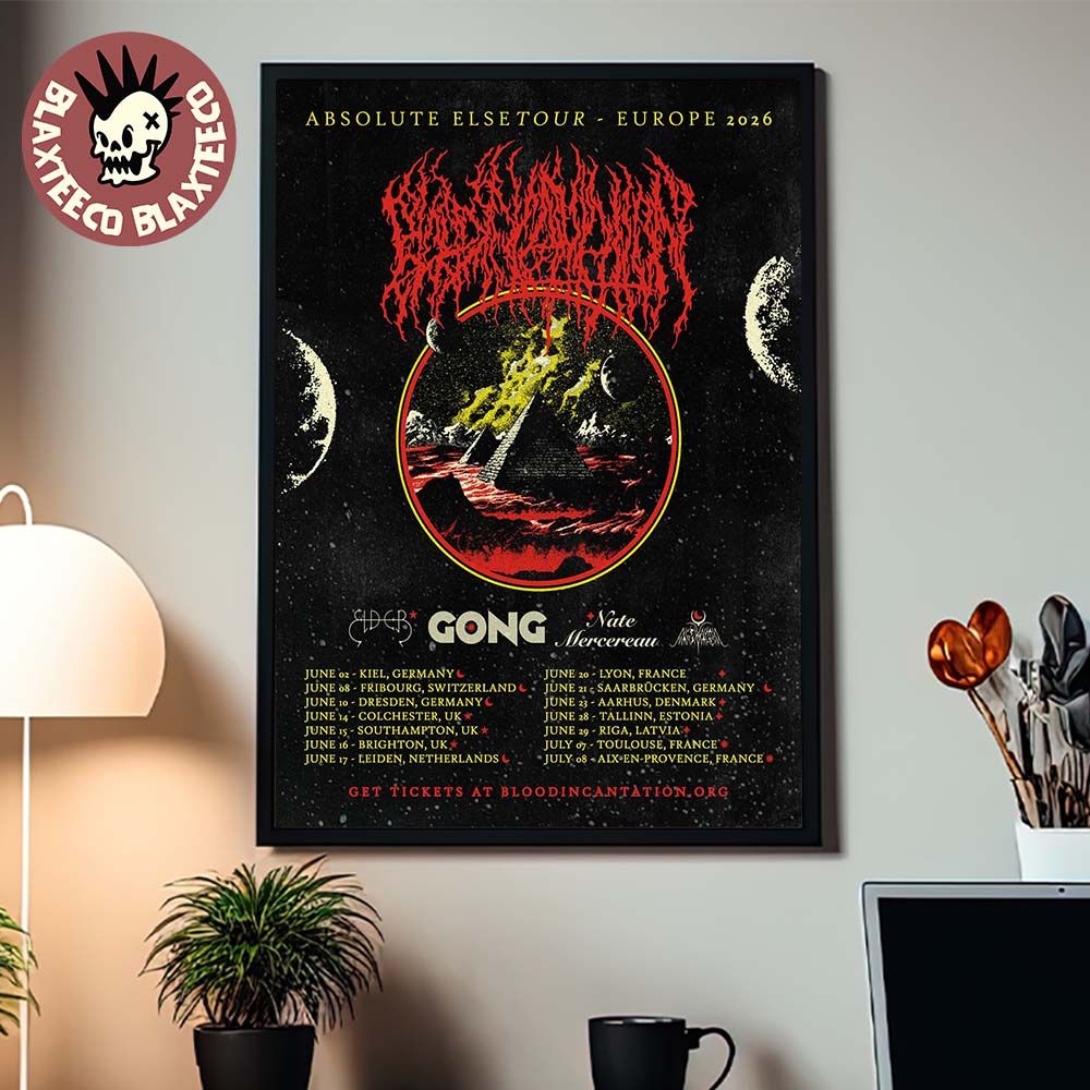 Blood Incantation Absolute Else Tour Europe 2026 - Adult & Kids T-Shirts, Sweatshirts & Hoodies apparel design preview 1