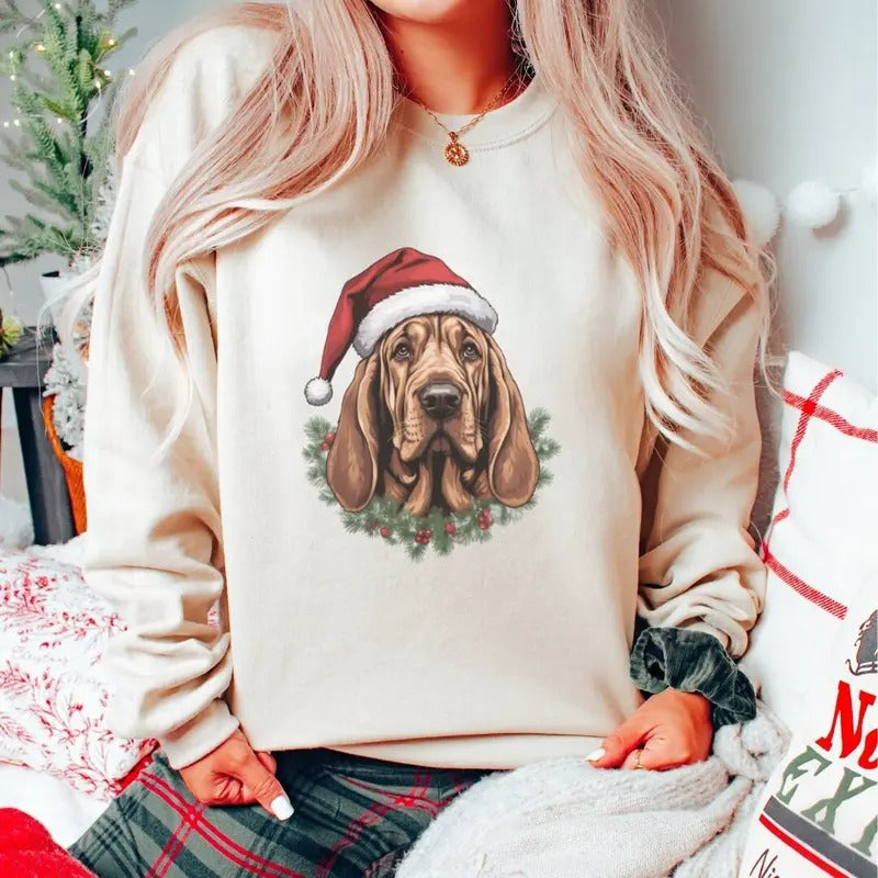 Bloodhound Dog Lovers Mom Dad Winter Fall Ornaments - Adult & Kids T-Shirts, Sweatshirts & Hoodies apparel design preview 1