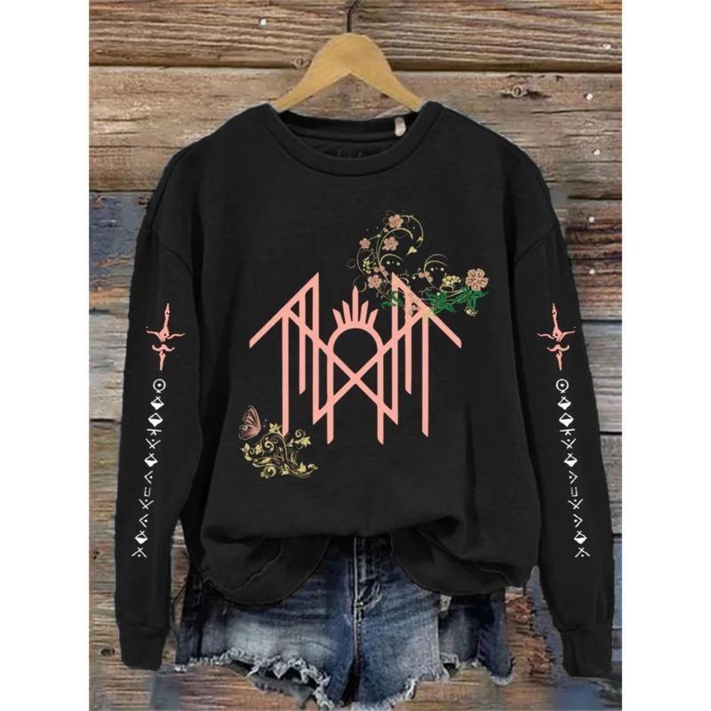 Blooming Symbol Print Vintage Fan Sleeves - Adult & Kids T-Shirts, Sweatshirts & Hoodies apparel design preview 1