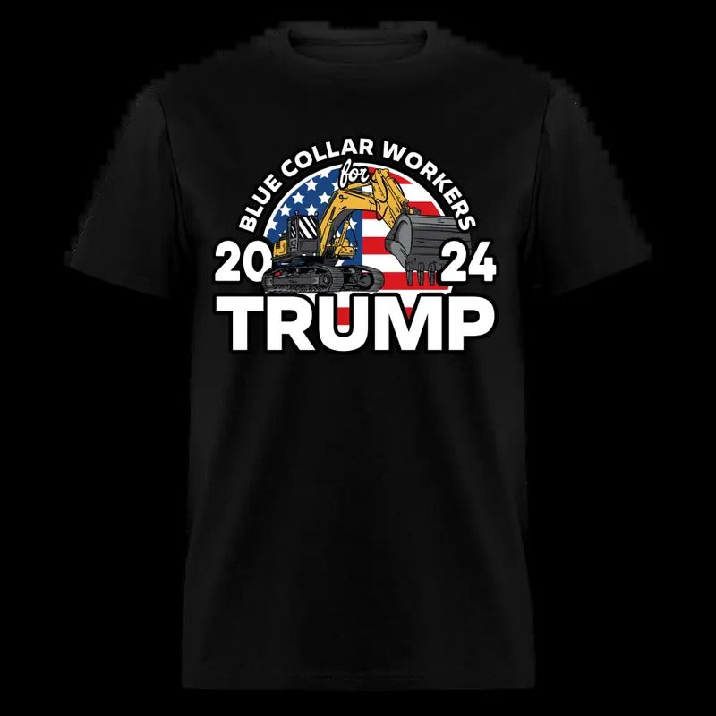 Blue Collar Workers Trump 2024 Happy Halloween - Adult & Kids T-Shirts, Sweatshirts & Hoodies apparel design preview 1
