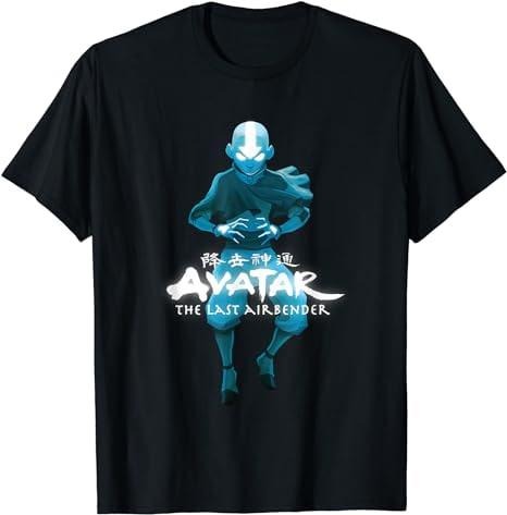 Blue Monochromatic Aang Last Airbender Menswear Top - Adult & Kids T-Shirts, Sweatshirts & Hoodies apparel design preview 1